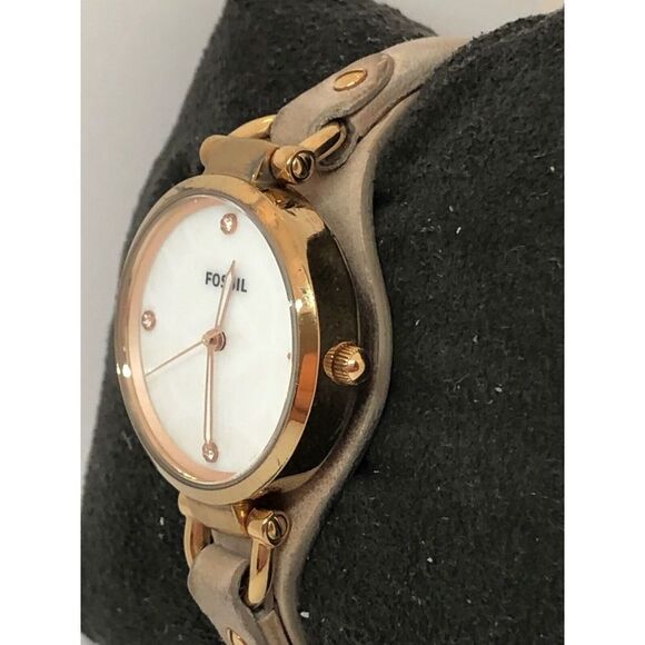 Fossil ES3151 Women's Tan Leather Analog Dial Quartz Genuine Wrist Watch DV136 - Picture 3 of 9